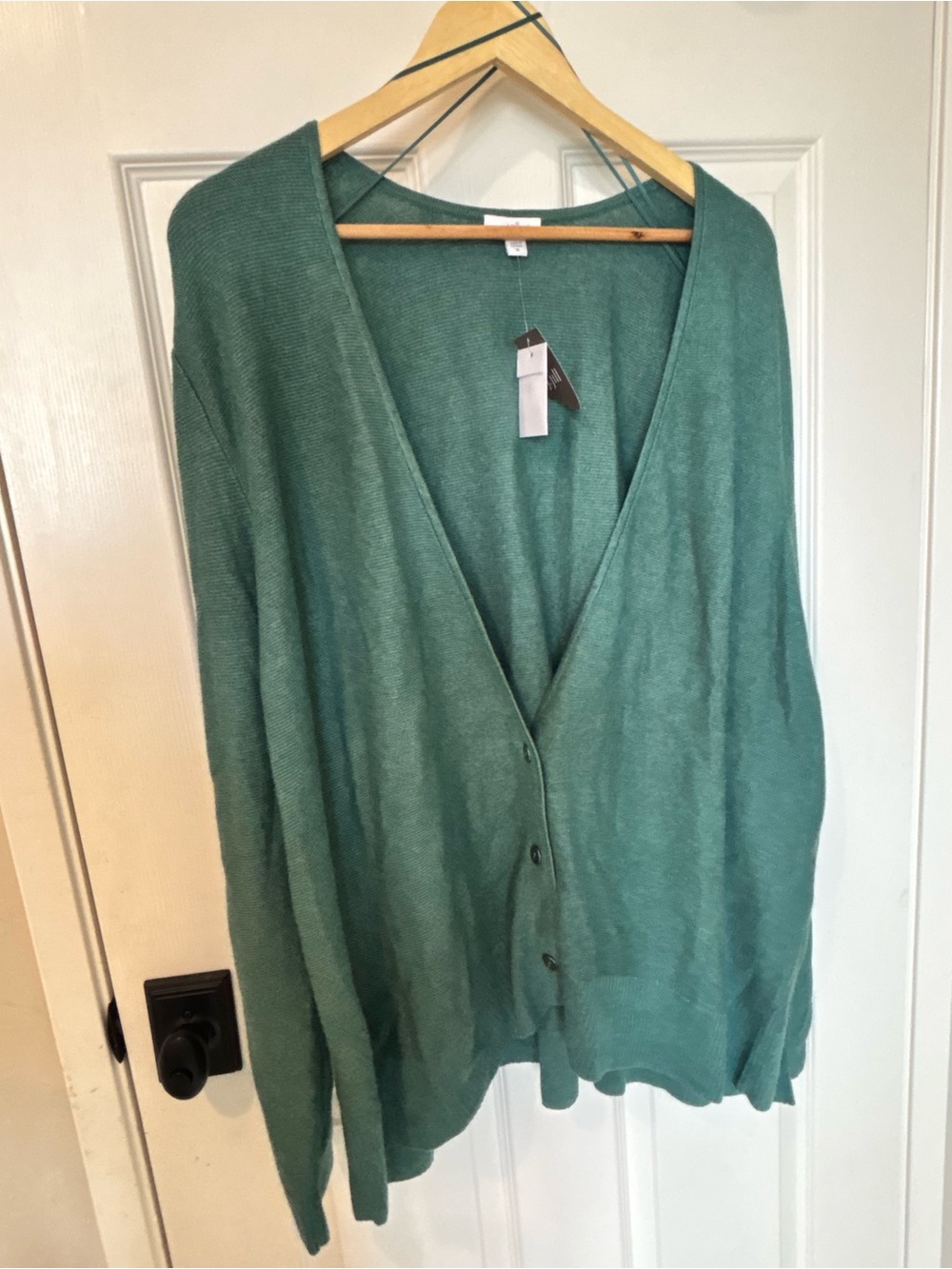 J. Jill Open-Front Cardigan in Teal Green - Picture 10 of 11